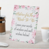 Advice for the Bride Love in Bloom Pedestal Sign Sockelschild (In SItu)