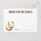 Advice for the Couple | Lucky in Love Horseshoe Hinweiskarte (Vorderseite)