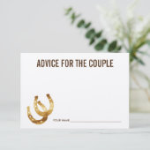 Advice for the Couple | Lucky in Love Horseshoe Hinweiskarte (Stehend Vorderseite)