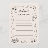 Advice for the Grad Whimsical Scribble Doodles Begleitkarte (Vorderseite)