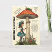 Advice from a Caterpillar Alice in Wonderland Card Karte (Vorderseite)