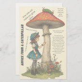 Advice from a Caterpillar Wonderland Stationery Briefpapier (Vorne/Hinten)