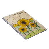 "Advice from a Sunflower"-Notebook Notizblock (Rechte Seite)