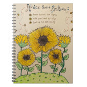 "Advice from a Sunflower"-Notebook Notizblock (Vorderseite)