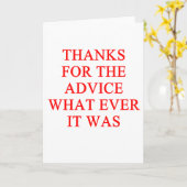 ADVICE joke Karte (Gelbe Blume)