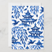 Advice & Wishes  Bridal shower Blue Chinoiserie (Rückseite)