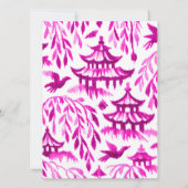 Advice & Wishes  Bridal shower Pink Chinoiserie (Rückseite)