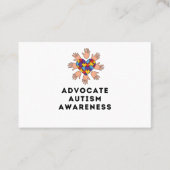 Advocate Autism awareness Visitenkarte (Vorderseite)