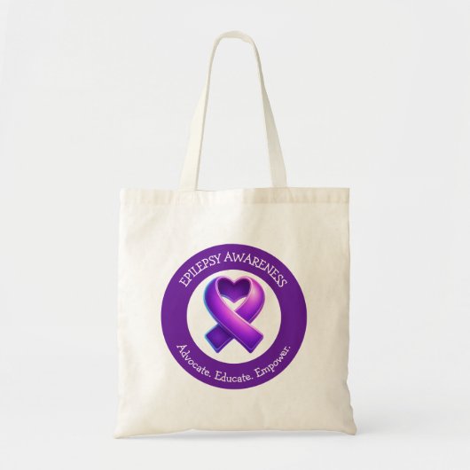 Advocate. Educate. Empower.| Epilepsy Awareness Tragetasche (Vorne)
