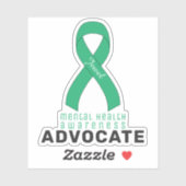 Advocate für psychische Gesundheit Vinyl Sticker (Blatt)