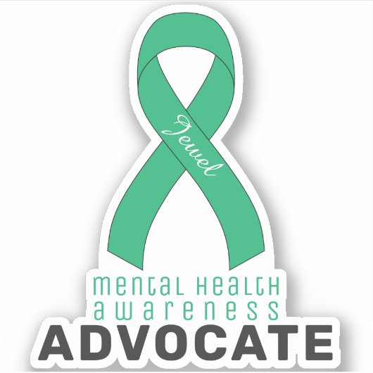 Advocate für psychische Gesundheit Vinyl Sticker (Vorderseite)