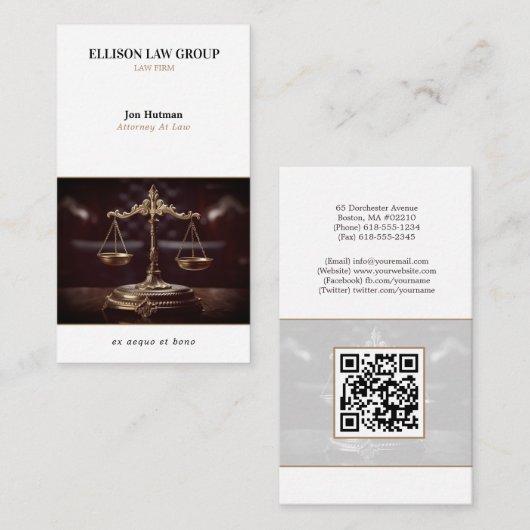 Advocate | Rechtsanwalt Visitenkarte (Vorne/Hinten)