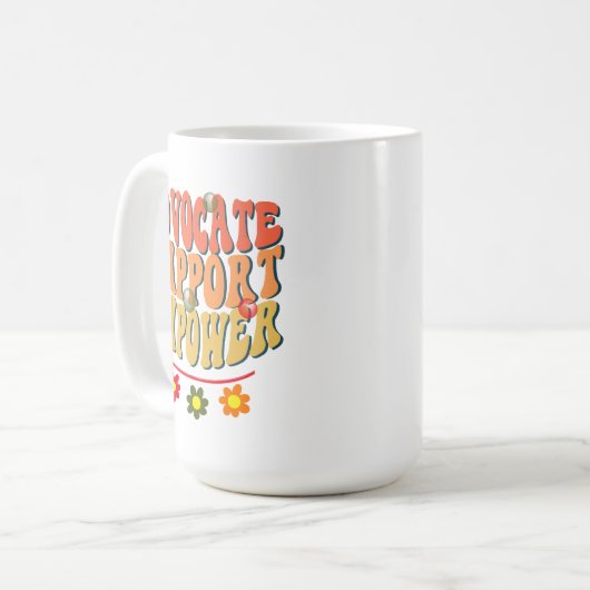 Advocate Support Empower, Social Worker Retro Kaffeetasse (Vorderseite Links)