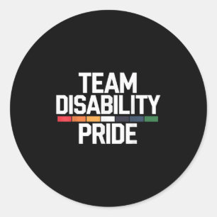 Advocation of Disability Pride Month Awareness Runder Aufkleber