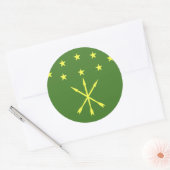 Adygea Flag Logo Runder Aufkleber (Umschlag)