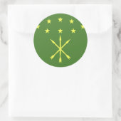 Adygea Flag Logo Runder Aufkleber (Tasche)