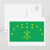 Adygea Flag Postkarte (Vorne/Hinten)