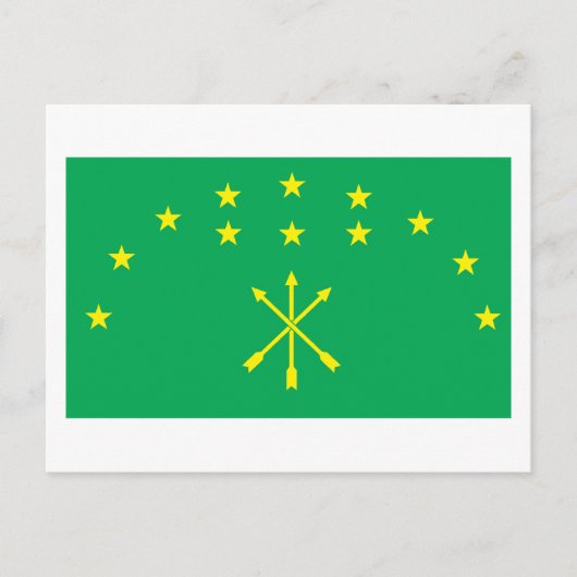 Adygea Flag Postkarte (Vorderseite)