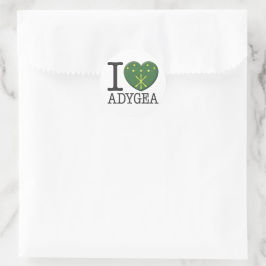 Adygea Runder Aufkleber (Tasche)