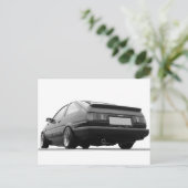 AE86 Black & White Postkarte (Stehend Vorderseite)