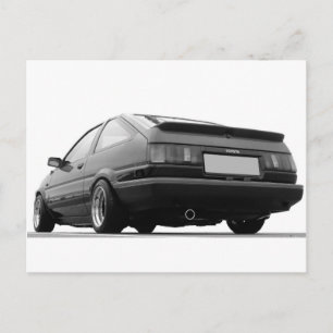 AE86 Black & White Postkarte