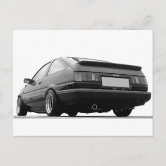 AE86 Black & White Postkarte