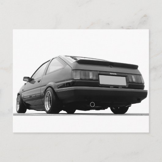 AE86 Black & White Postkarte (Vorderseite)