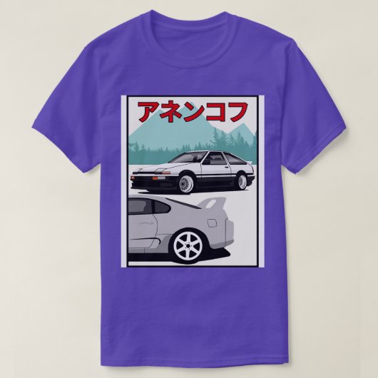AE86 vs Supra T-Shirt (Design vorne)