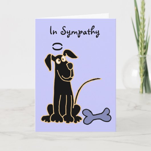 AE- Black Dog Pet Sympathy Card Karte (Vorderseite)