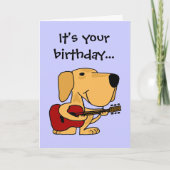 AE- Dog Playing Guitar Happy Birthday Card Karte (Vorderseite)