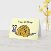 AE- Funny Snail Geburtstagskarte Karte (Gelbe Blume)