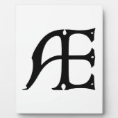 AE Monogram - Initials AE in Gothic Style Letters Fotoplatte (Vorderseite)