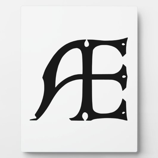 AE Monogram - Initials AE in Gothic Style Letters Fotoplatte (Vorderseite)