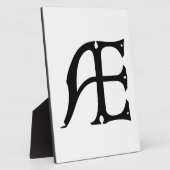 AE Monogram - Initials AE in Gothic Style Letters Fotoplatte (Seite)