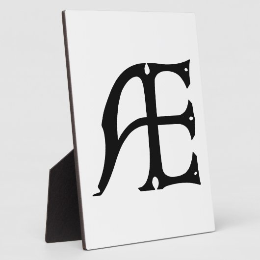AE Monogram - Initials AE in Gothic Style Letters Fotoplatte (Seite)