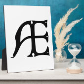 AE Monogram - Initials AE in Gothic Style Letters Fotoplatte (Seite)