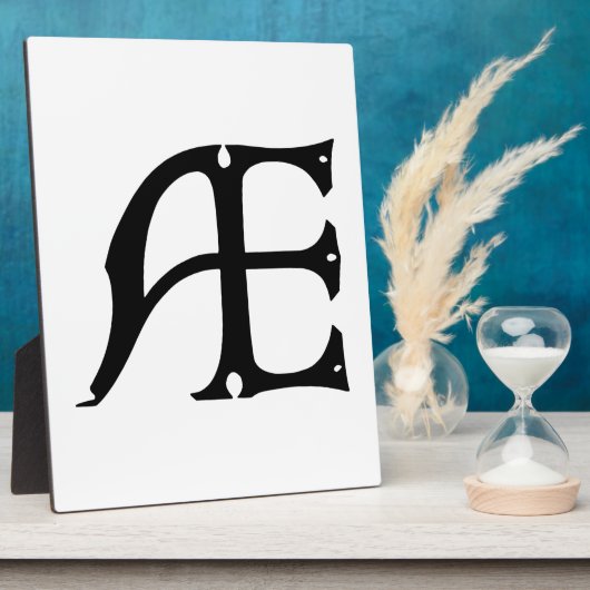 AE Monogram - Initials AE in Gothic Style Letters Fotoplatte (Seite)