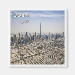 AE # Vereinigte Arabische Emirate Dubai - Skyline Magnet