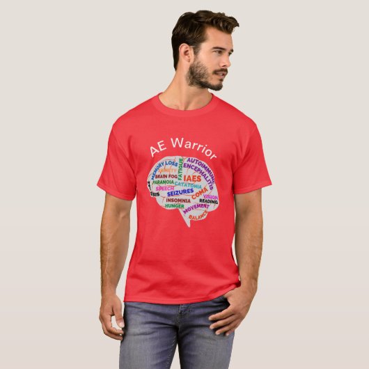 AE Warrior Brain mit Symptomdesign T-Shirt (Vorne ganz)