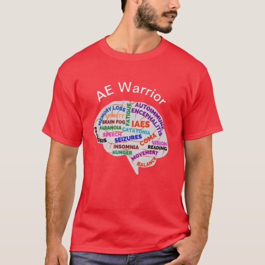 AE Warrior Brain mit Symptomdesign T-Shirt (Vorderseite)