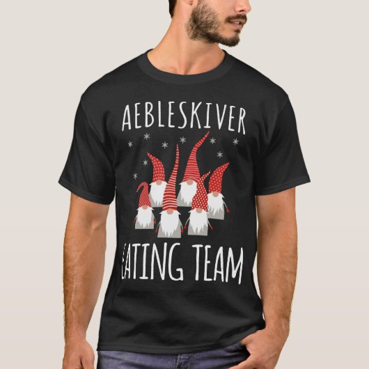 Aebleskiver Eating Team Gnomes Funny Aebleskiver L T-Shirt (Vorderseite)