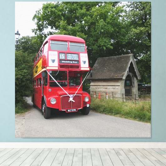 AEG Double Decker Bus Leinwanddruck (Insitu (Holzboden))