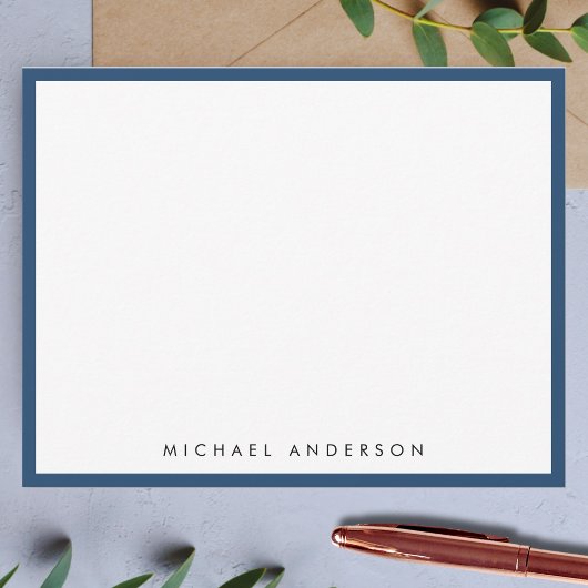 Aegean Blue Classic Border Correspondence Mitteilungskarte