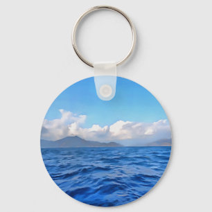 Aegean Blue Marmaris Türkis Küstenmalerei Schlüsselanhänger