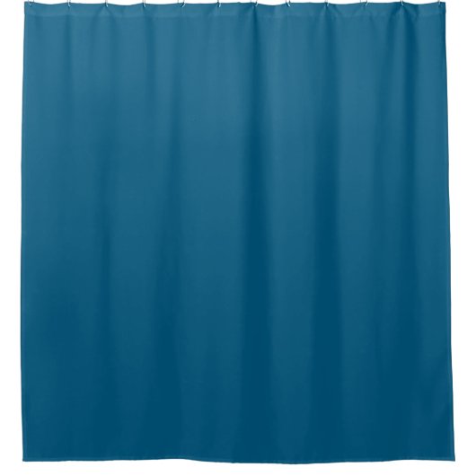 Aegean Sea Blue Solid Color Print Duschvorhang (Vorderseite)