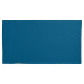 Aegean Sea Blue Solid Color Print Kissenbezug (Vorderseite-Links)