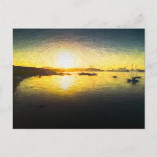 Aegean Sea Dawn Art Postkarte (Vorderseite)