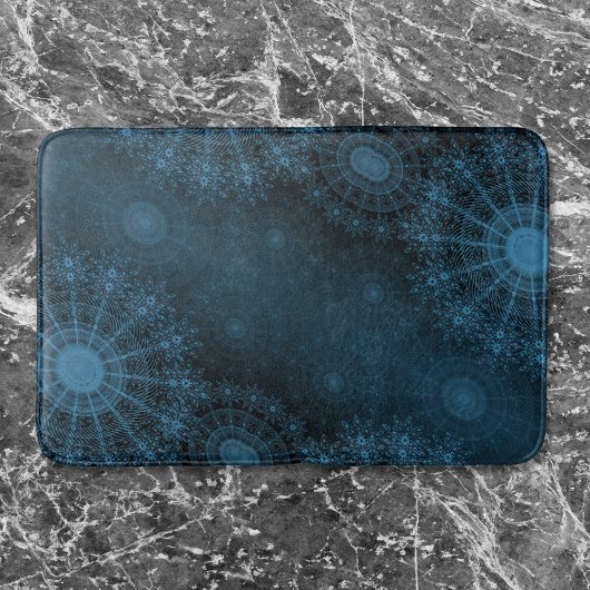 Aegean Sparkling Blume Art in der Nacht Badematte