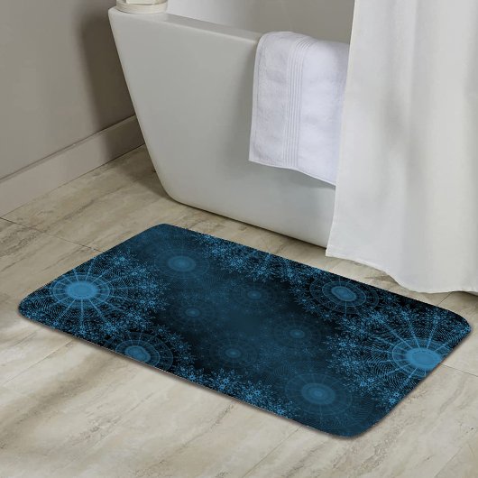 Aegean Sparkling Blume Art in der Nacht Badematte