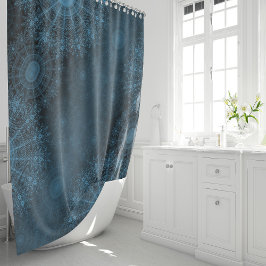 Aegean Sparkling Blume Art in der Nacht Duschvorhang